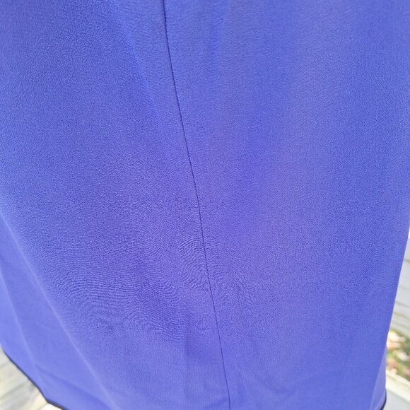 Talbots Purple Tunic Top Black Trim Large - Picture 6 of 8